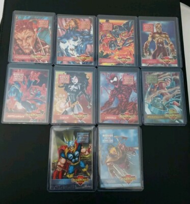 1995 Marvel OverPower - Maximum Carnage Mission Cards - Complete Set Plus 3 More