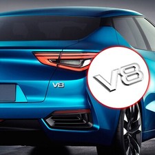 3D Chrome Metal V8 V 8 Emblem Badge Logo Trunk Sticker Decal Trim Car Accessory