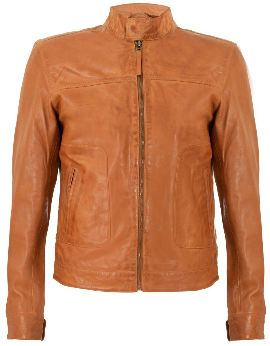 Veste En Cuir Nappa Pour Homme - Marron - Tailles XS à 5XL - Neuve - Marque Infinity