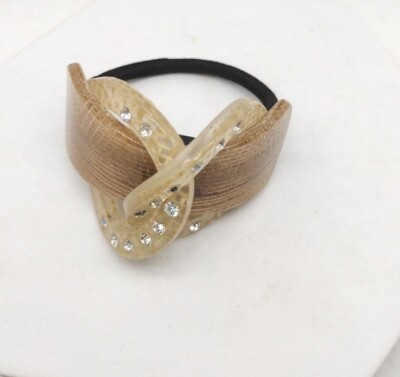 Karina French Couture Double Loop Crystal Rhinestone A Hair Elastic Accessory