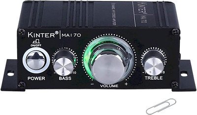 Kinter MA170 12V 2 Channel Mini Digital Audio Power Amplifier for Car or Mp3 wit