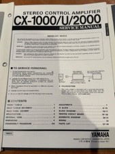 Yamaha CX-1000/U/2000 Stereo Control Amplifier Service Manual