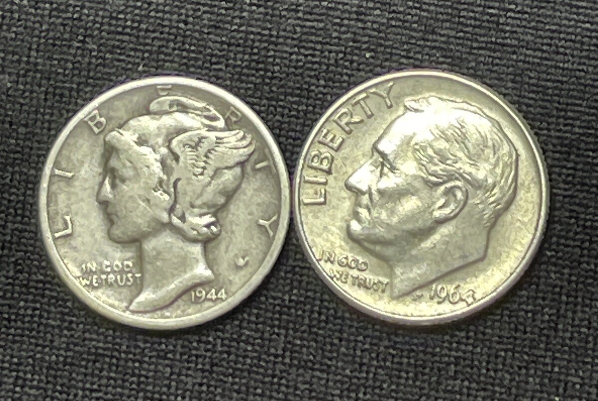 1944D Mercury Dime & 1964D Roosevelt Dime (LOT OF 2) #1 | eBay