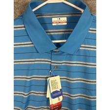 Grand Slam Performance Men's Striped Golf Polo Shirt 4XB — listing 5