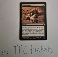 Pain's Reward card - Saviors of Kamigawa - Magic  MTG - NM - TCG Value $8.50