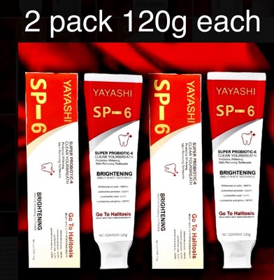 2pk Sp-6 Probiotic Toothpaste: Stain Removing, Whitening, Bad