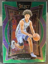 2024-25 Panini Select - Concourse Jaylen Wells #79 Green Stars Prizm (RC)