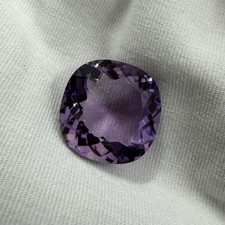Natural Purple  Amethyst  Cushion Cut Loose G...