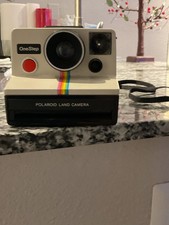 Vintage Polaroid One Step Land Camera Rainbow Stripe