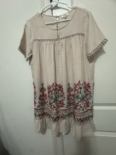 Umgee Super Cute Loose Fit Boho Dress Size S Would Fit M Easily.