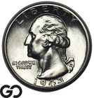 1943-D Washington Quarter, Flashy Choice BU++