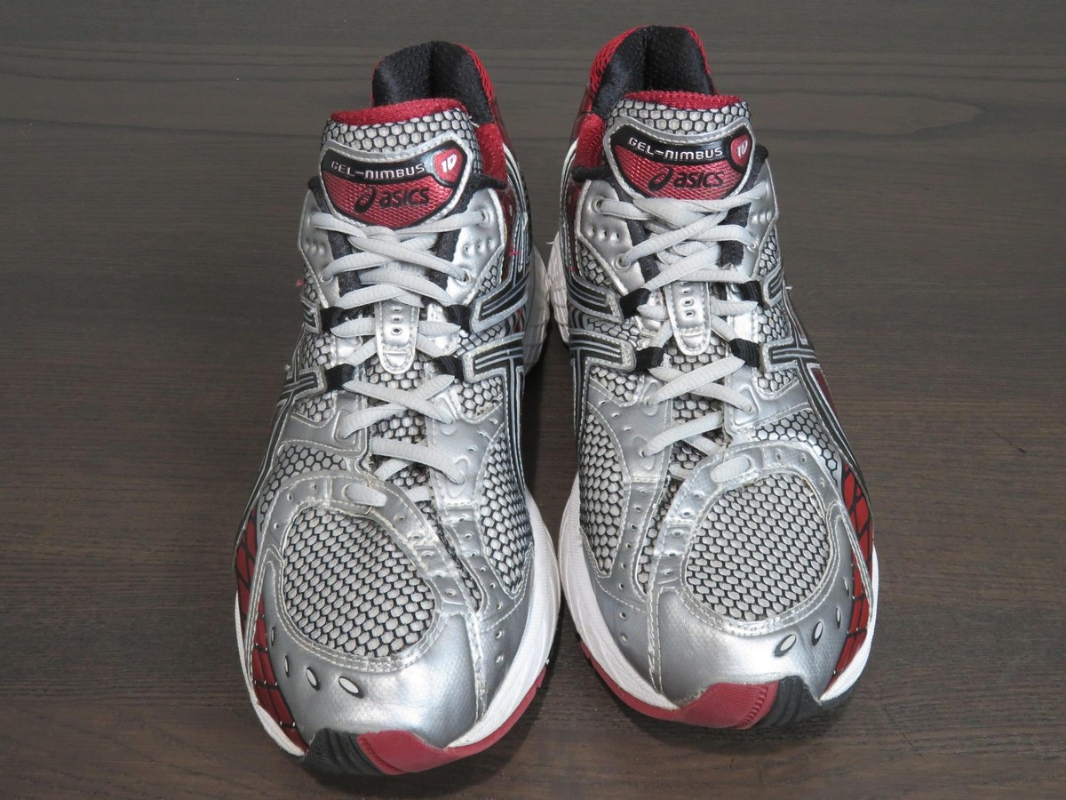 NEW! NOS! Asics Gel TN840 Gel-Nimbus 10 Size 10 EU 44 Gold Silver Running Shoe Vtg Asics GEL-Nimbus 10 Shoes Mens Size 11.5 Silver Red  main image 3