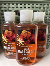 3X New Bath  Body Works Wild Madagascar Vanilla Body Wash 10oz Sealed.