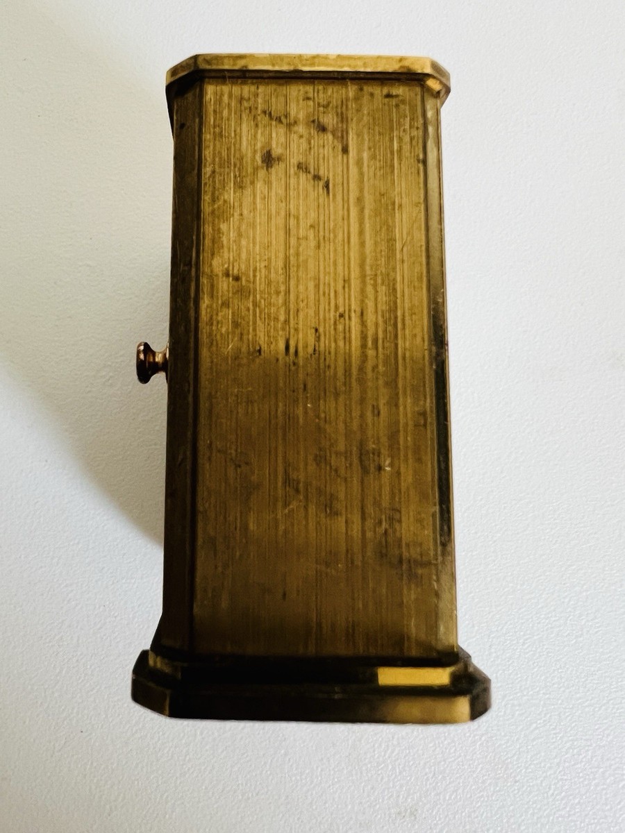 Vintage Tiffany & Co Portfolio Brass Quartz Desk Clock Battery