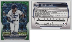 2023 Bowman Chrome Prospects Green Shimmer Refractor /99 Brock Jones #BCP-115