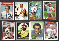 FOOTBALL ROOKIE REPRINT COLLECTION MOST ARE IN CANTON 19 CARDS PAYTON MONTANA