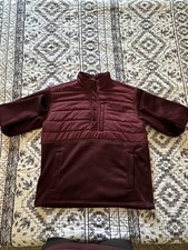 Ariat Men  s Quarter Snap Pullover Size Large Maroon Burgundy Fleece