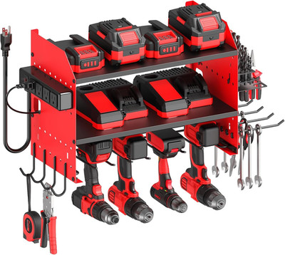 CCCEI Modular Power Tools Organizer Charging Station, Drills and Battery Storage