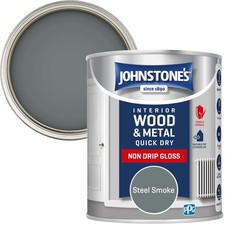 Quick Dry Gloss - Steel Smoke - Gloss Finish - Water Based - Interior Wood  ...