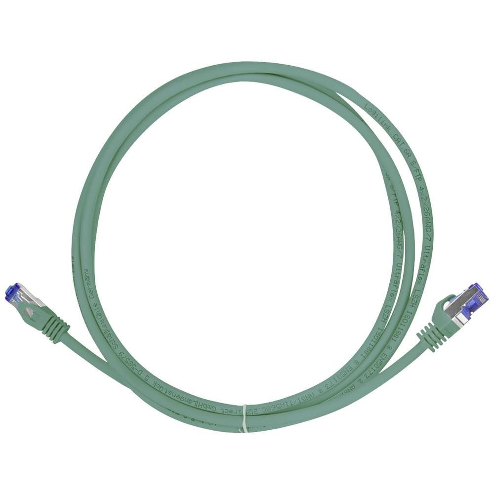 Câble Ethernet CAT 6a 15m double blindage S/FTP vert anti-interférence