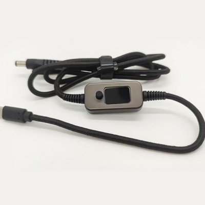 USB C auf DC PD Adapterkabel 100W mit 10 Spitzen und LED Spannungsanzeige