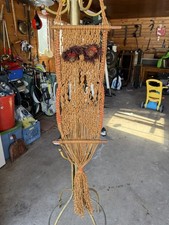 Vintage Boho Owl Macrame With A Plant Holder 58 Long