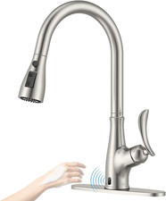 Touchless Kitchen Faucet with Pull Down Sprayer, Brushed Nickel Finish