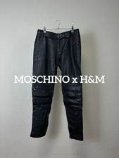 MOSCHINO x H M Leather Biker Pants Size 48 M
