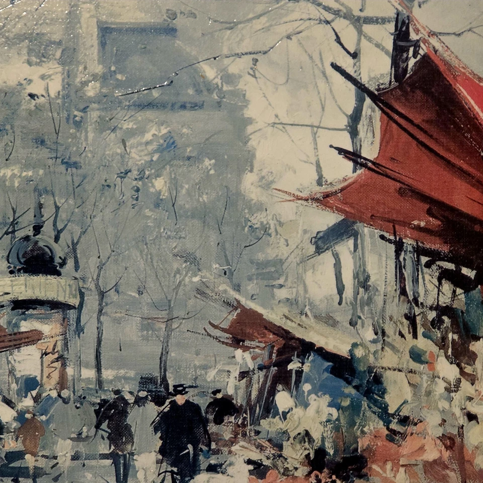 Cuadro Mercado de Flores de París La Madeleine Lienzo Impresión 24x17 Francois Claver Foto 4 de 4