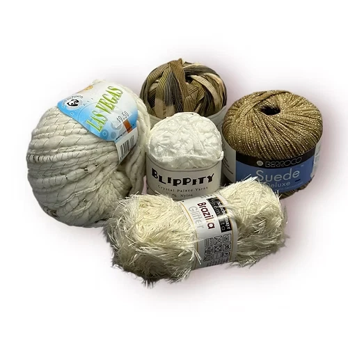 Novelty Texture Yarn Sampler 5 Skeins – Ribbon Boucle Ladder – Choose Theme - Image 2 of 4