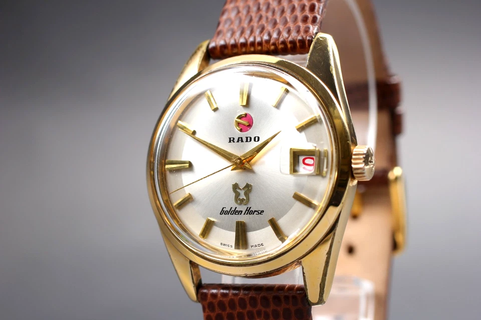 Vintage *Exc+5* Rado Golden Horse 11674/2 Gold 35mm Men's Automatic Watch JAPAN - Image 3 of 4