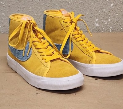 Grant Taylor x Nike Zoom Blazer Pro GT SB Mid University Gold Denim 9 M 10.5 W