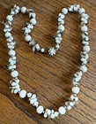 Vintage Miriam Haskell White Milk Glass Necklace