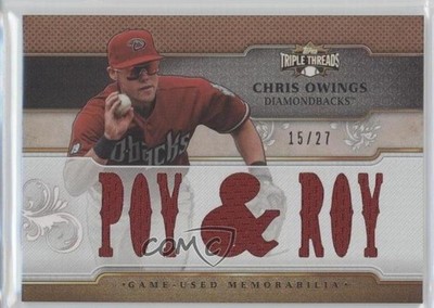 2014 Topps Triple Threads Relics Sepia 15/27 Chris Owings #TTR-CO3 Rookie RC 0q5