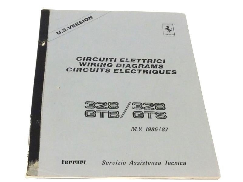 86-87 Ferrari 328 GTB/GTS Electrical Wiring Schematics Manual USA