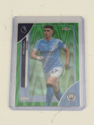 2025-26 Topps Chrome Premier League - Phil Foden Green RayWave Refractor /99