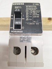 1 Siemens Ngb2b020 20a 2-pole 600347v Trip Indicator Circuit Breaker