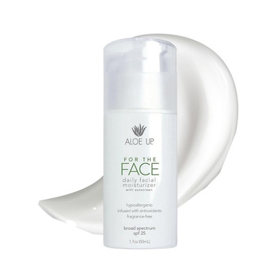 Aloe Up For the Face Daily Moisturizer with SPF 25 Sunscreen - Alcohol-Free Broa