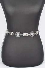 Metal Rhinestone Chain Belt