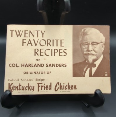 Vintage Col. Harland Sanders Kentucky Fried Chicken Twenty Favorite Recipes