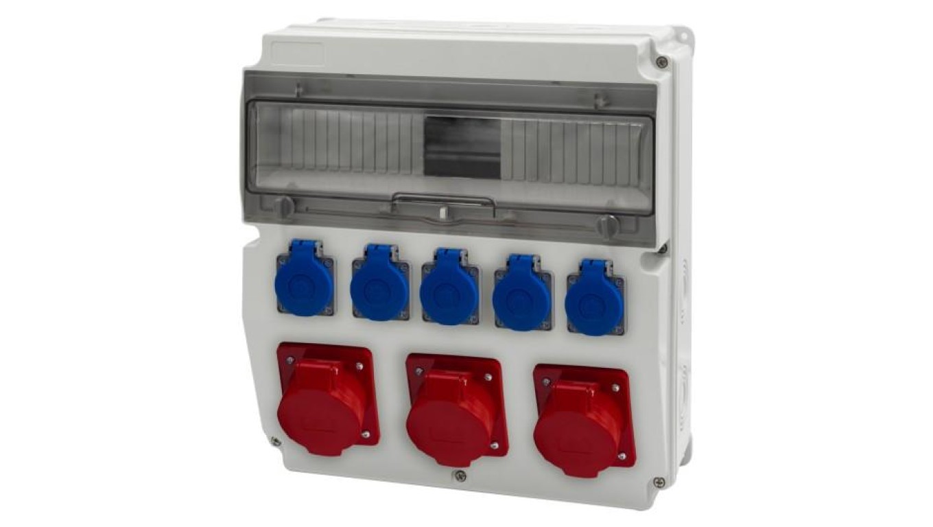 CAJA Distributor 15M Sockets 16A 5p, 2x32A 5p F3.2875