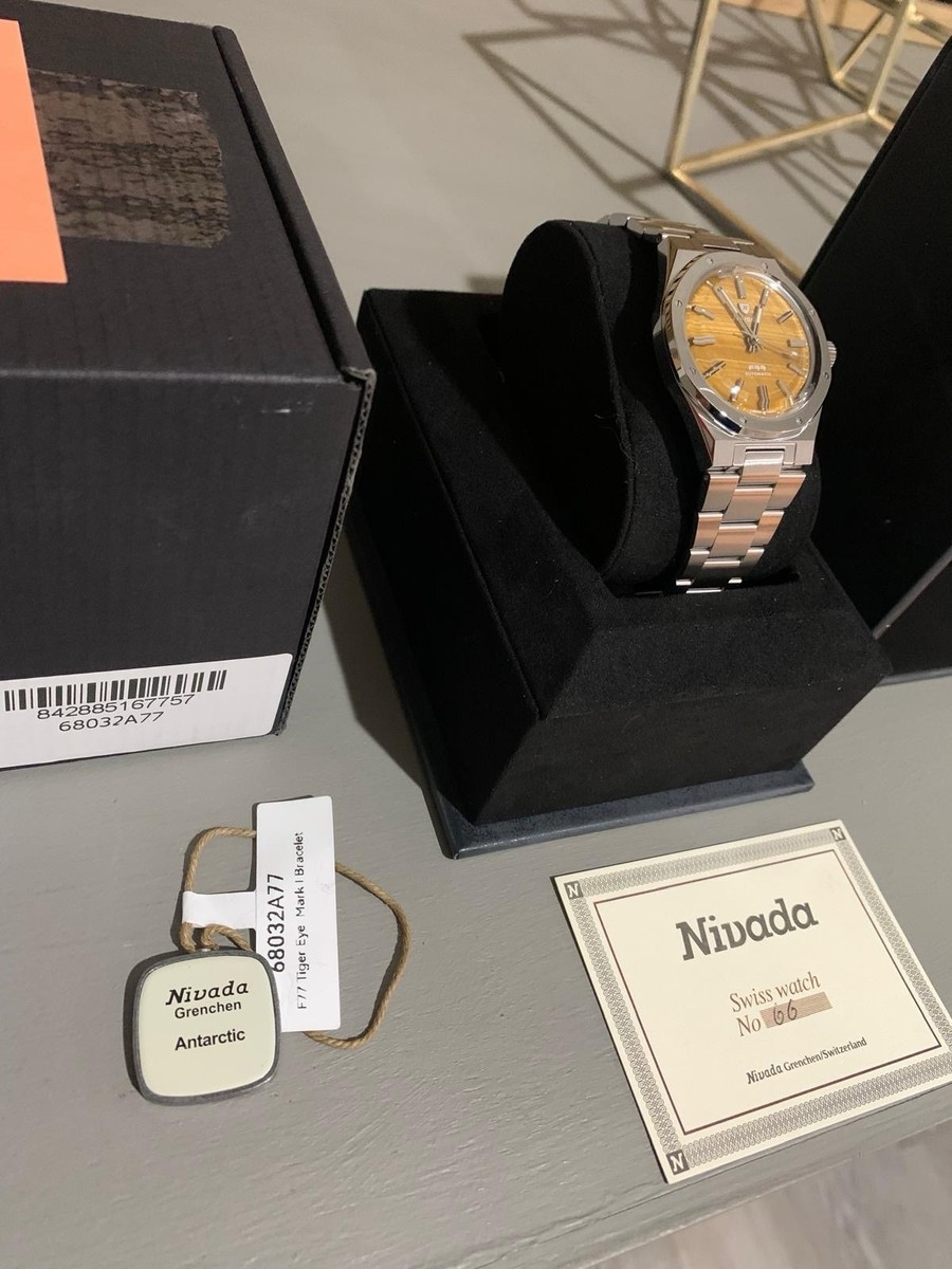 Nivada Grenchen Antarctic F77 Tiger Eye Automatic Stainless Steel