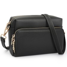 Small Crossbody Bags for Women Vegan Leather Crossbody Purses for Women Black