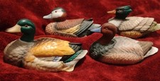 Hand Painted Ceramic Duck Figurines