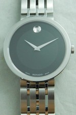 Movado Esperanza Black Dial Stainless Steel Mens Watch 39mm
