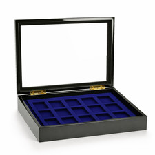 SAFE5901 Zippo-Feuerzeuge Vitrinen Lackholz Schwarz 15 Fächer I Hersteller