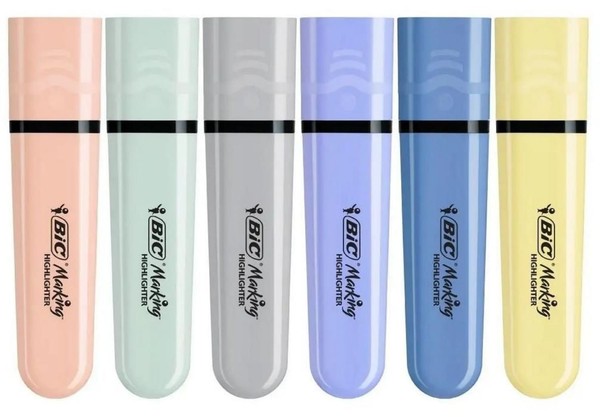 3086124138154 ZakreśLacz 6 KoloróW Pastel BIC 302809 BIC-image