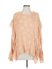 NWT GiGio Women Orange 3/4 Sleeve Blouse L