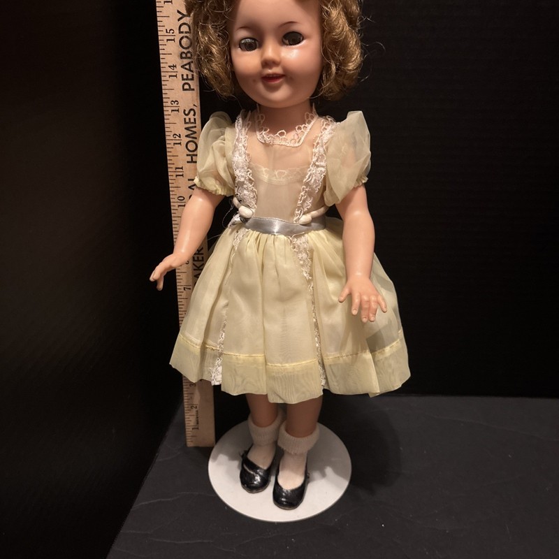 Shirley Temple, Ideal TWINKLE EYES 17 in. Vinyl Doll w/Dress, with label, 1950’s