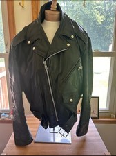Vintage Leather Excelle motorcycle leather riding jacket, men  s size 50 regular
